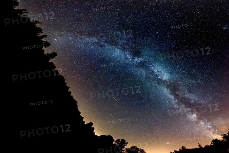 Constellation of the Milky Way as seen from Earth. Jura, France, Europe