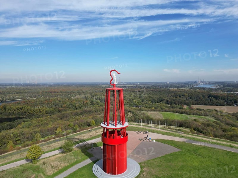 The Rheinpreussen spoil tip is a landmark in the city of Moers, with a height 74 meters. It has a total height of 103 m above sea level. A thirty meter high tower in the shape of a miner's lamp is on the top of the spoil tip. The landmark is part of the Industrial Heritage Trail (German: Route der Industriekultur) which links tourist attractions related to the industrial heritage in the Ruhr area in Germany