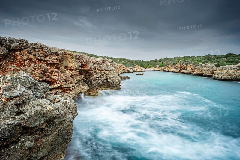 Natural cove, Cala Petita, Porto Cristo, Manacor, Majorca, Balearic Islands, Spain, Europe