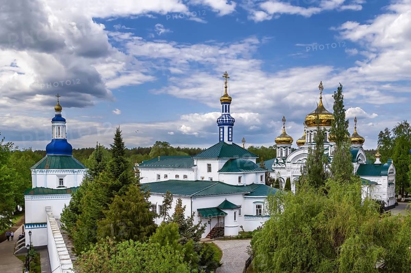 View of Raifa Bogoroditsky Monastery from tower, Russia, Europe