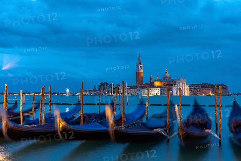 San Giorgio Maggiore in Venice from St Mark's Square at dawn