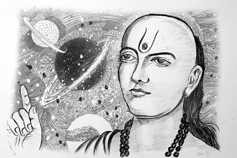 Aryabhata painting, india, asia