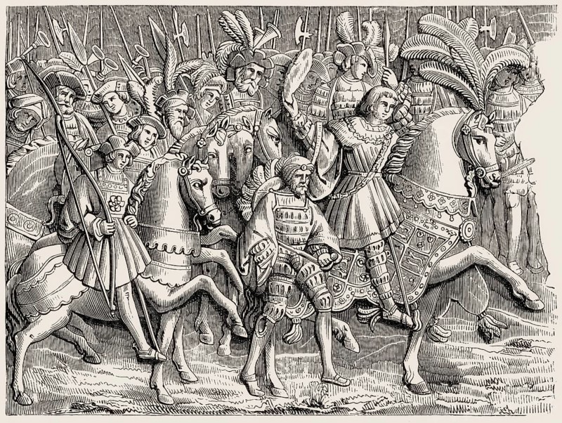 The Field of the Cloth of Gold, summit meeting between King Henry VIII of England and King Francis I of France, 1520