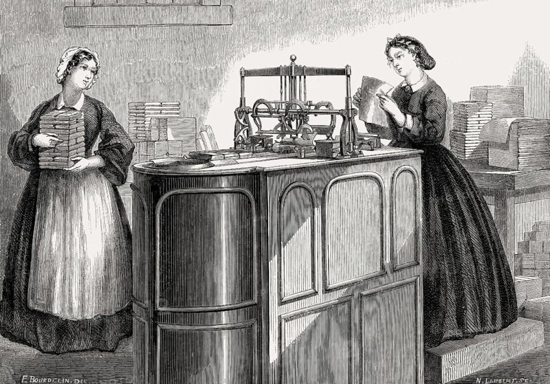 Chocolate packaging machine, Great London Exposition, International Exhibition, 1862, London, United Kingdom, Europe
