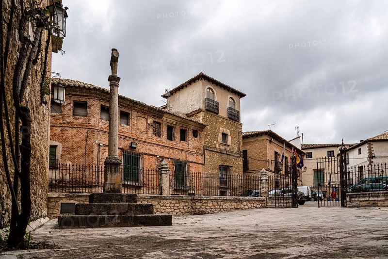 Pastrana, Spain, February 29, 2020: Collegiate Church of the Assumption. Exterior view, Europe