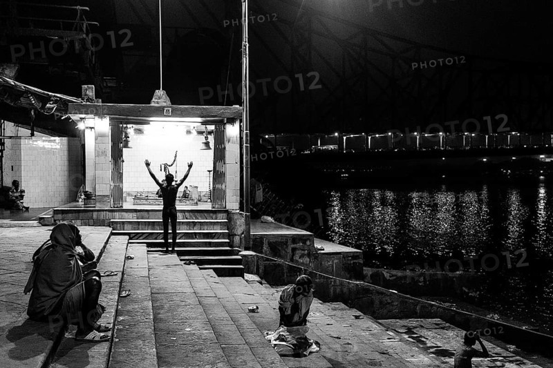 Temple hooghly river, kolkata, west Bengal, India, Asia