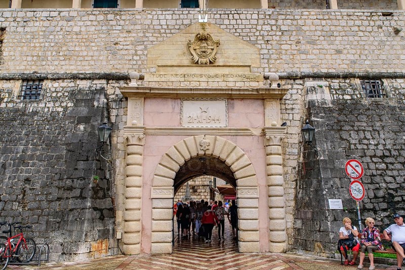 Entrance of the old town of Kotor, a World Heritage Site in Montenegro