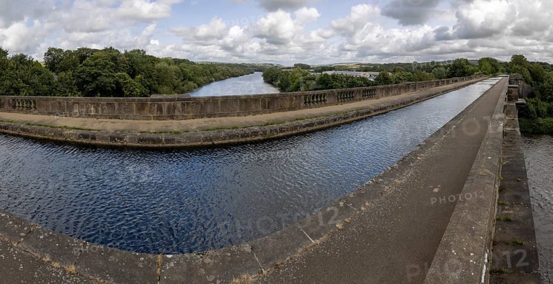 Lune Aqueduct carries the Lancaster Canal over the River Lune, Lancashire, England, United Kingdom, Europe