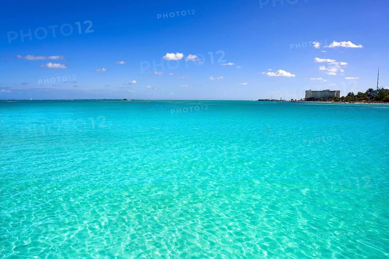Cancun Playa Linda beach in Hotel Zone at Mexico