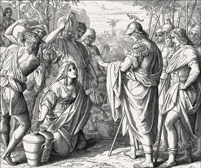 David and Abigail, Old Testament, by Julius Schnorr von Carolsfeld