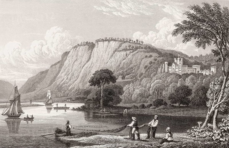 Kinfauns Castle, Perth and Kinross, 19th century, from Modern Athens by Th. H. Shepherd