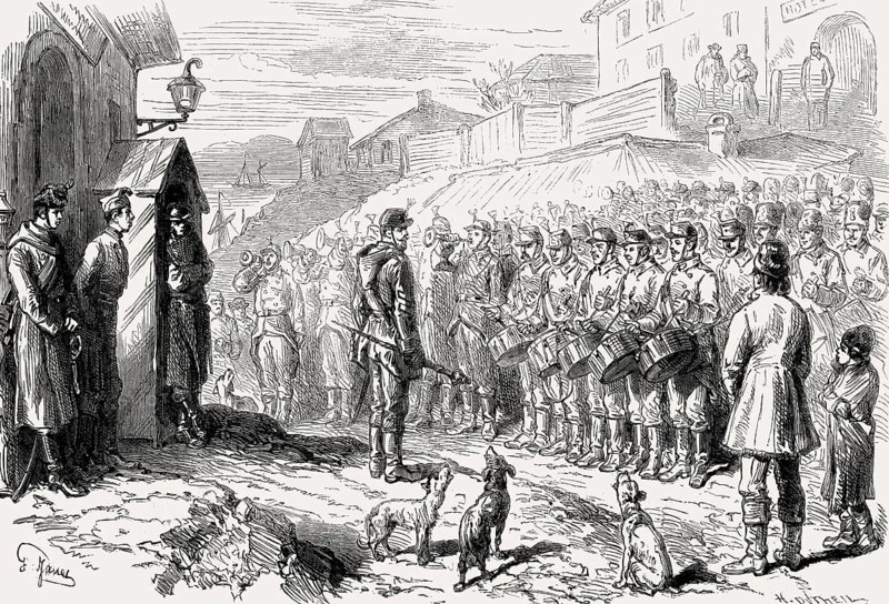 Romanian troops at Gala?i, Romania, Russo-Turkish War (1877–1878), Europe