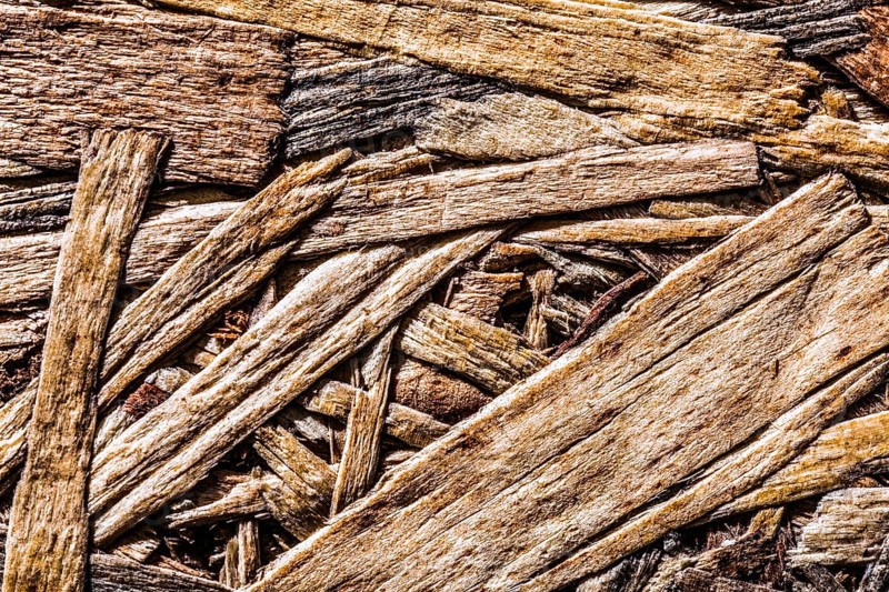 Textured OSB material horizontal view