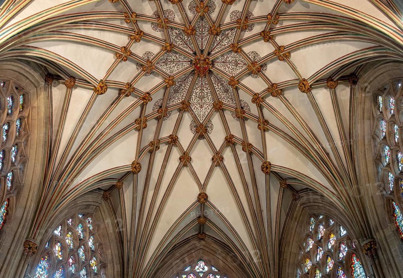 Wells, Cathedral, Lady Chapel, vaulted ceiling