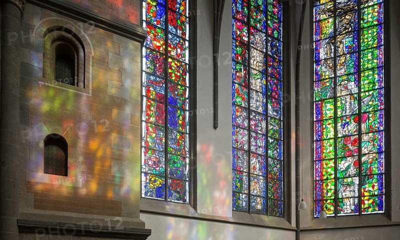 South transept, window by Markus Lüpertz