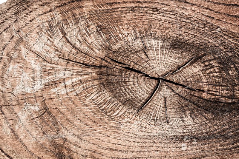 Vintage brown longstanding hardwood top view