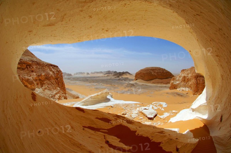 Egypt, White Desert, bizarre sandstone cliffs, Middle East, Africa