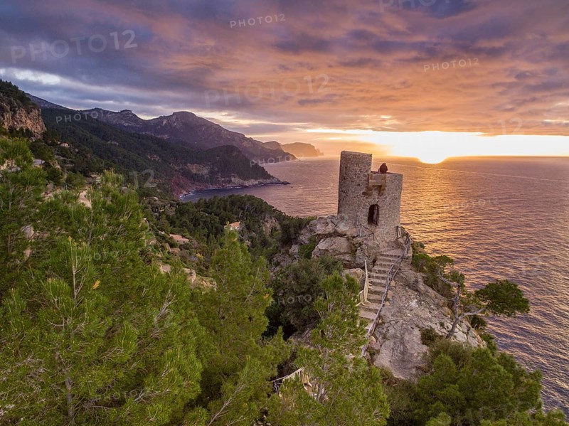 Torre des Verger, Mirador de ses Ànimes, Banyalbufa, Paraje natural de la Serra de Tramuntana, Mallorca, balearic islands, Spain, Europe