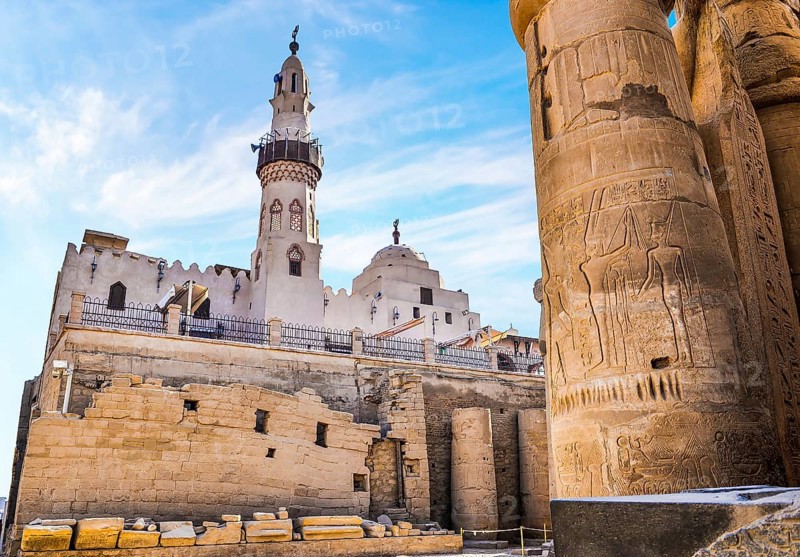 Abu Haggag Mosque and columns of Luxor temple