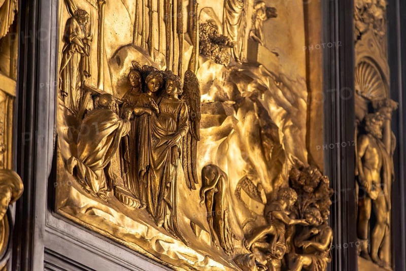 FLORENCE, ITALY, SEPTEMBER 18, 2023, Scenes of St Johns life on the famous Silver Altar of San Giovanni in the Cathedral Museum of Florence, Italy, Europe