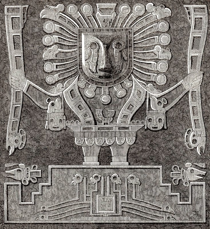 Figuren in Tiwanaku, einer präkolumbianischen Ausgrabungsstätte im Westen Boliviens