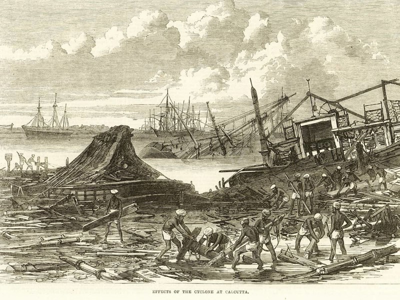 Effects of the cyclone on Calcutta Kolkata, West Bengal, India, Asia