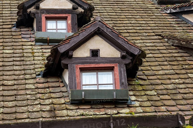 Dormer windows in the picturesque and romantic fishing district of Ulm