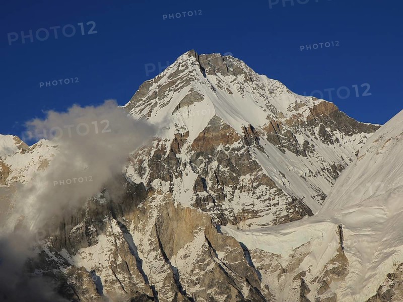 Blue blue sky over Mount Changtse, view from Kala Patthar, Nepal, Asia