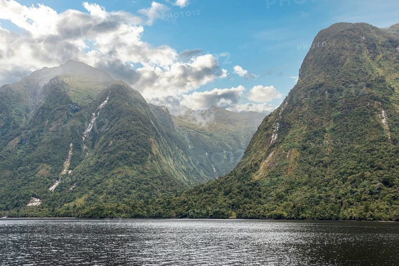Magnificent landscape of rugged Doubtful Sound, Fiordland National Park, South Island of New Zealand