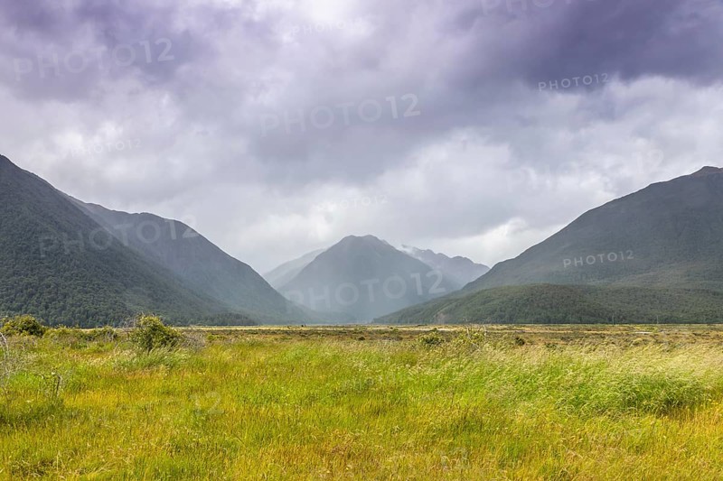 An image of a dramatic landscape scenery Arthur's pass in south New Zealand