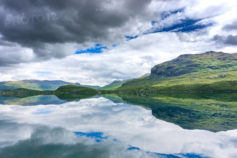Fascinating natural landscape in Jotunheimen in the summertime in Norway. Great natural landscape in Jotunheimen in the summertime in Norway