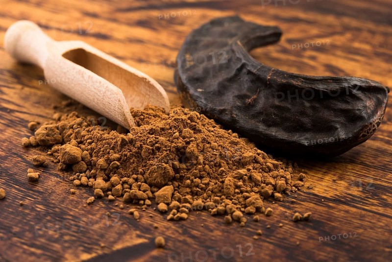 Carob pods and carob powder