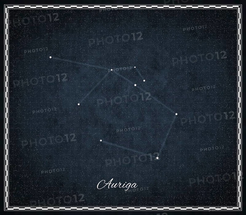 Auriga star constellation, Night sky, Cluster of stars, Deep space, Charioteer constellation