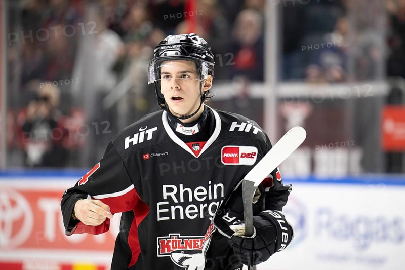 Cologne, LanxessArena, North Rhine-Westphalia, Elias Lindner (Cologne Sharks, #34), PENNY DEL, Cologne Sharks- Eisbären Berlin on 07/01/2025 at the LanxessArena in Cologne Germany