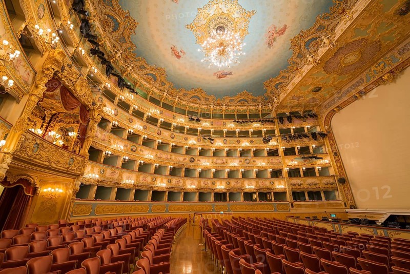 Beautiful Grand Theater La Fenice in Venice, Veneto, Italy, Europe