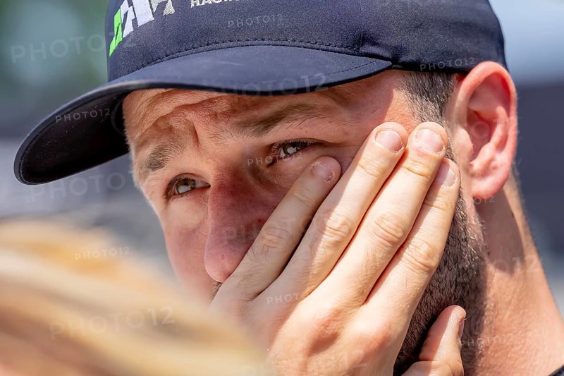 INDYCAR driver, AGUSTIN HUGO CANAPINO (R) (78) of Arrecifes, Argentina, prepares to practice for the Chevrolet Detroit Grand Prix at the Streets of Downtown Detroit in Detroit MI, USA, South America