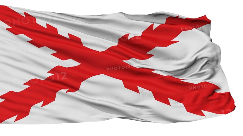 Cross Of Burgundy Flag, Isolated On White Background