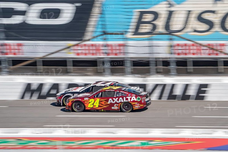 William Byron races for position for the Cook Out 400 in Martinsville, VA, USA, North America