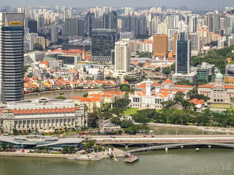 View from SkyPark of Marina Bay Sands, Singapore, Asia