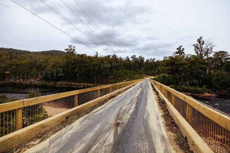 The area around Huon River and Southwood Rd in Lonnvale near Geeveston, a World Heritage Area in Tasmania Australia
