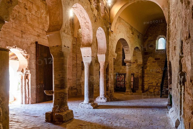 Mozarabic monastery, Monasterio de Suso, San Millán de la Cogolla, La Rioja, Spain, Europe