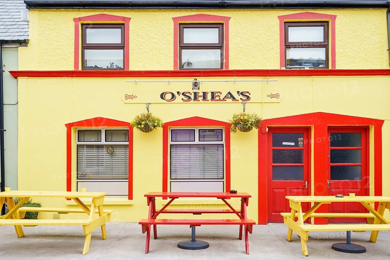 Colourful houses, Eyeries, Beara Peninsula, County Cork, Ireland, United Kingdom, Europe