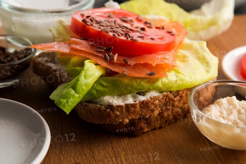 Sandwich with ingredients