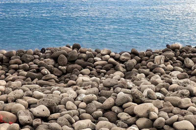 Volcanic rock beach and sea- ideal for backgrounds