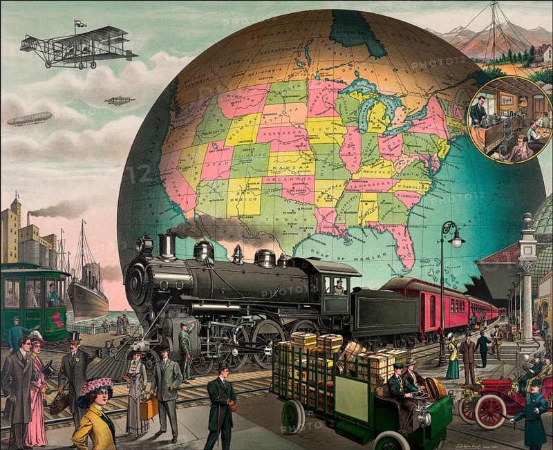Traffic, early 20th century, c. 1910