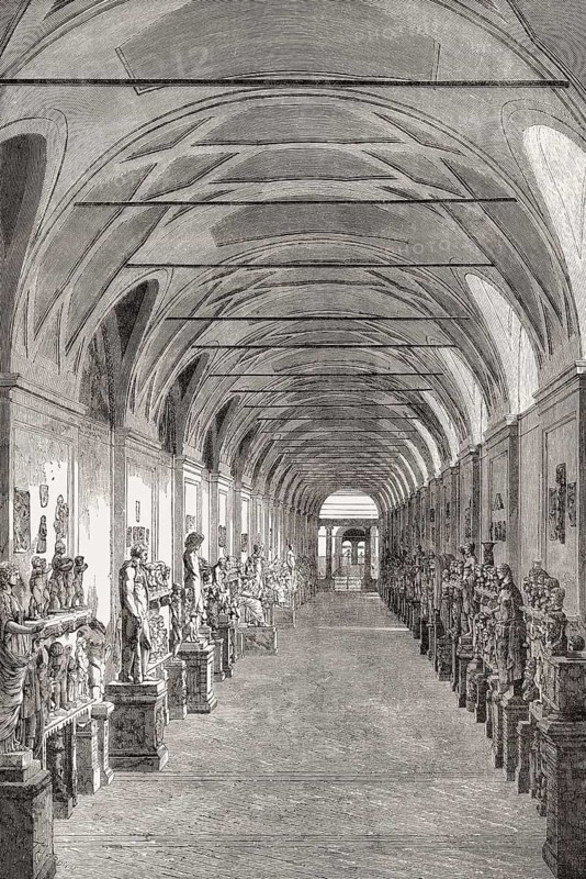 Museo Chiaramonti, Vatican Museums, Vatican City, Rome, Italy, 19th Century, Europe