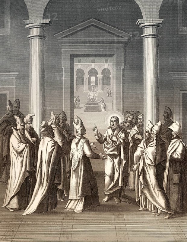 The Great Commandment, New Testament, steel engraving 1853, digitally restored