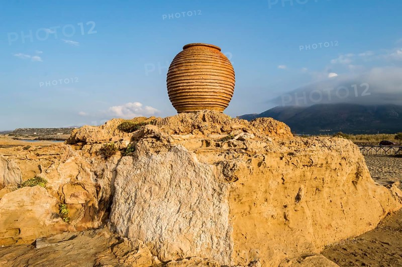 350-year-old Amphora call Koronios on the beach of Malia in Crete