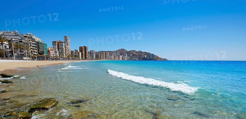 Benidorm Levante beach in Alicante Mediterranean of Spain
