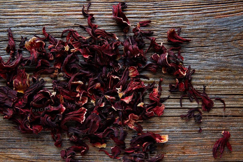 Jamaica flower for herbal iced tea from hibiscus Mexican beverages